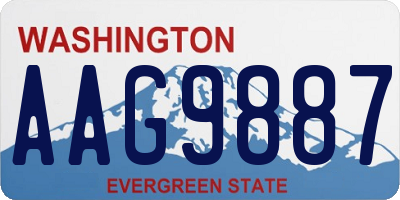 WA license plate AAG9887