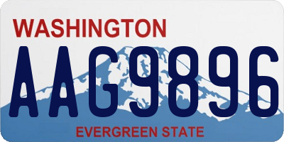 WA license plate AAG9896