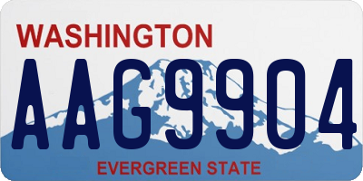WA license plate AAG9904