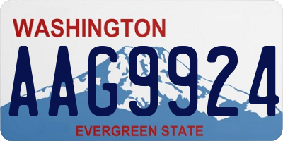 WA license plate AAG9924
