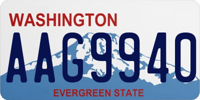 WA license plate AAG9940