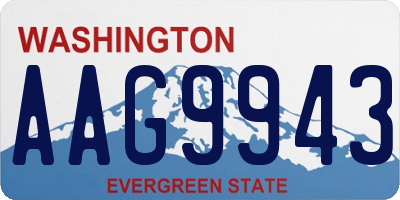 WA license plate AAG9943