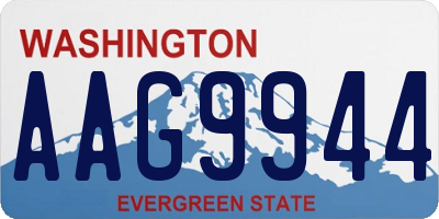 WA license plate AAG9944
