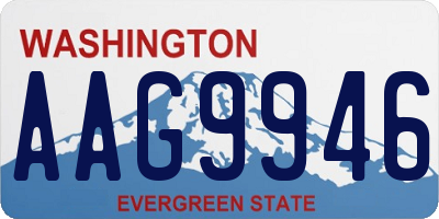 WA license plate AAG9946