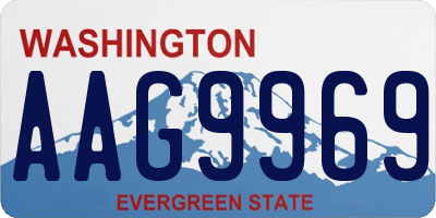 WA license plate AAG9969