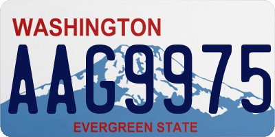 WA license plate AAG9975