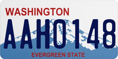 WA license plate AAH0148