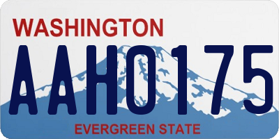 WA license plate AAH0175