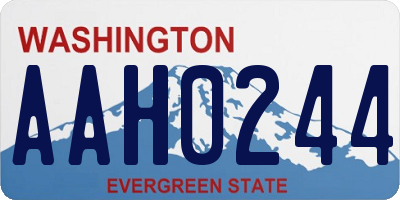 WA license plate AAH0244