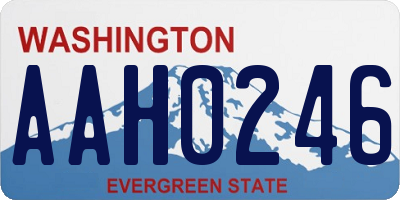 WA license plate AAH0246