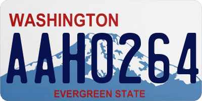 WA license plate AAH0264