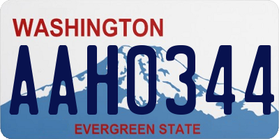 WA license plate AAH0344