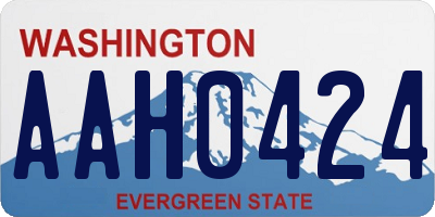 WA license plate AAH0424