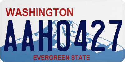 WA license plate AAH0427