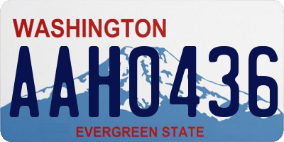 WA license plate AAH0436