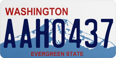 WA license plate AAH0437