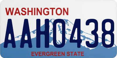 WA license plate AAH0438