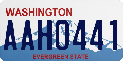 WA license plate AAH0441