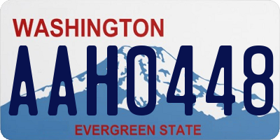 WA license plate AAH0448