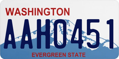 WA license plate AAH0451