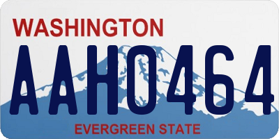 WA license plate AAH0464