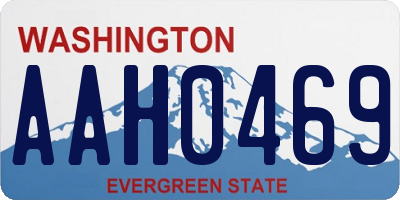 WA license plate AAH0469