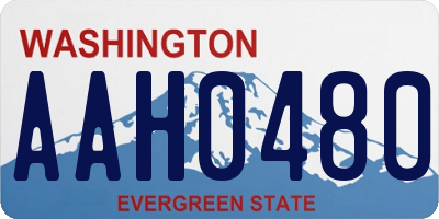 WA license plate AAH0480