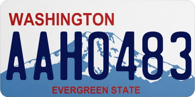 WA license plate AAH0483