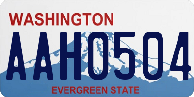 WA license plate AAH0504