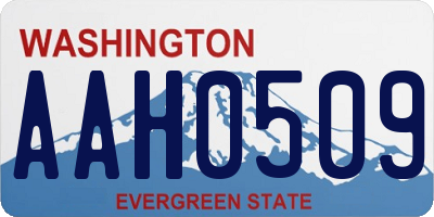 WA license plate AAH0509