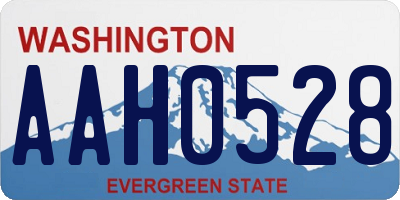 WA license plate AAH0528