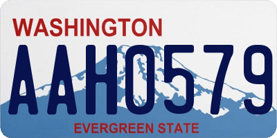 WA license plate AAH0579