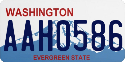 WA license plate AAH0586