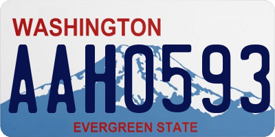 WA license plate AAH0593