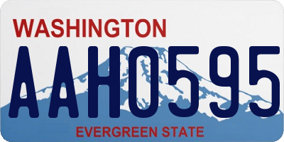 WA license plate AAH0595