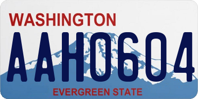 WA license plate AAH0604