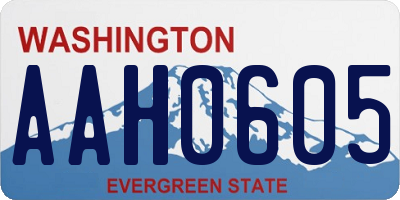 WA license plate AAH0605
