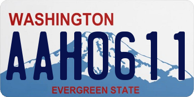 WA license plate AAH0611