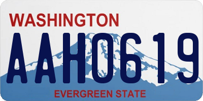 WA license plate AAH0619