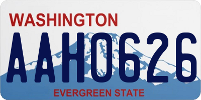 WA license plate AAH0626