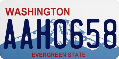 WA license plate AAH0658