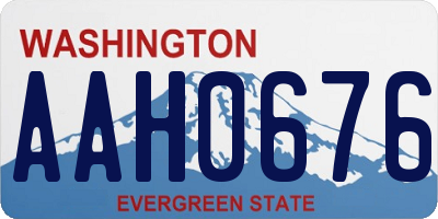 WA license plate AAH0676