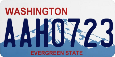 WA license plate AAH0723
