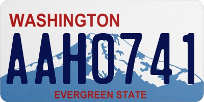 WA license plate AAH0741
