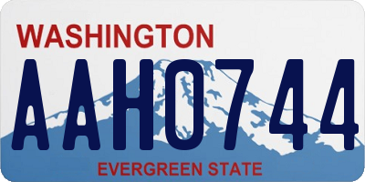 WA license plate AAH0744