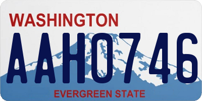 WA license plate AAH0746