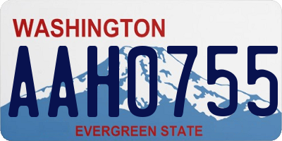 WA license plate AAH0755