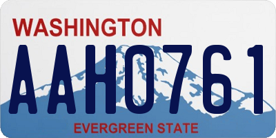 WA license plate AAH0761