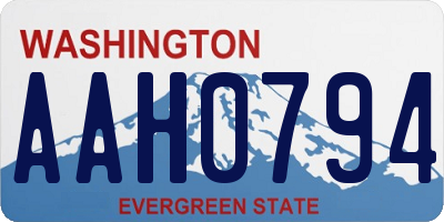 WA license plate AAH0794