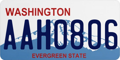 WA license plate AAH0806